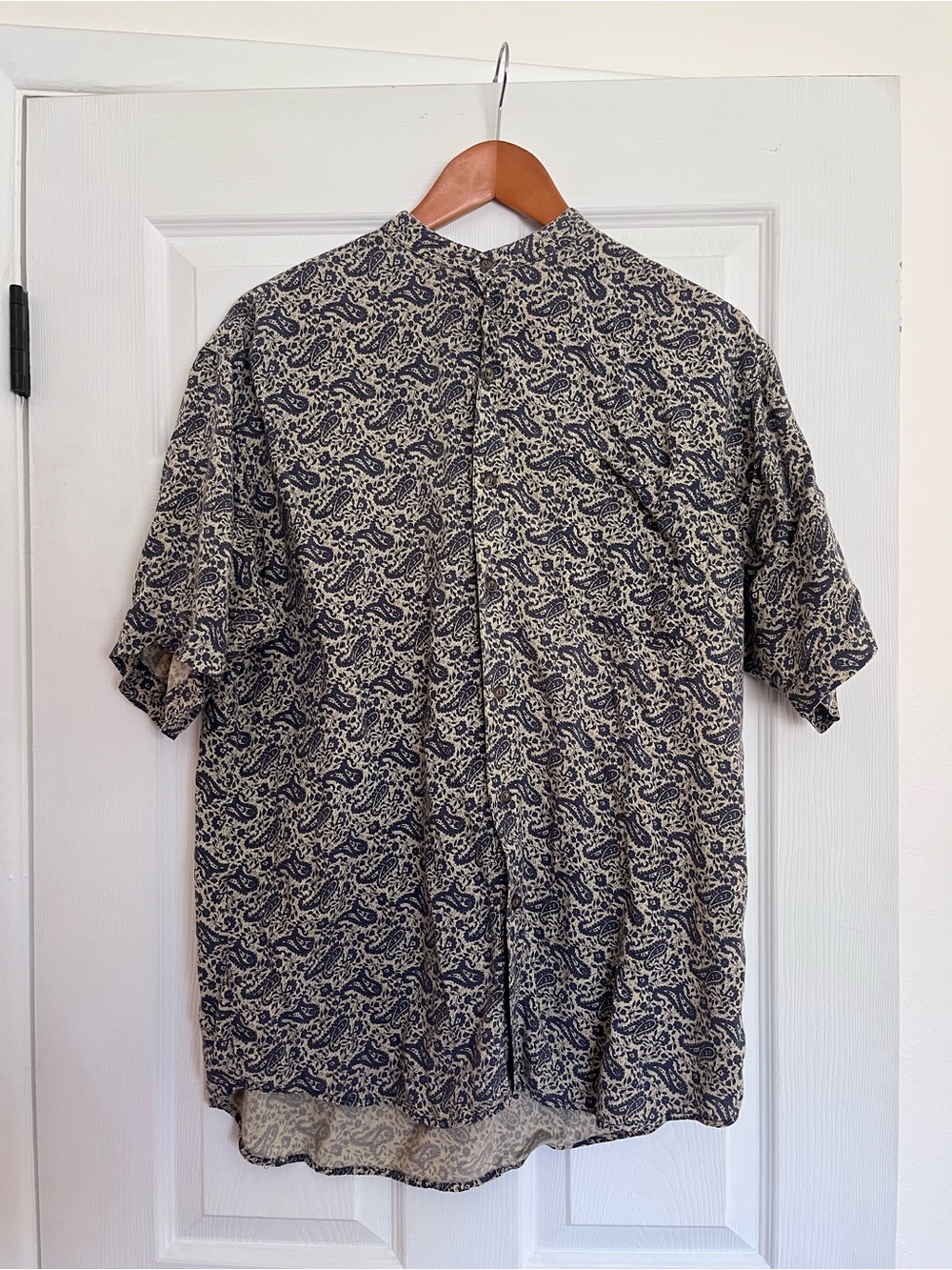 Me Sport •  Short Sleeve Casual Shirt in Purple & Cream Paisley